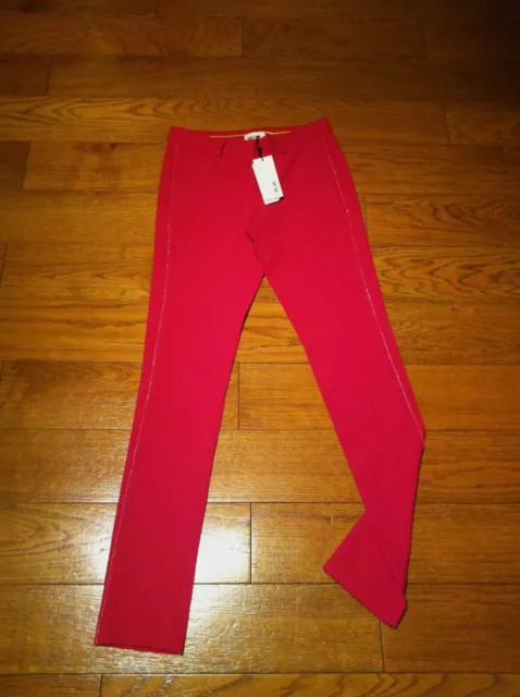 PANTALON BEL AIR  fushia bandes 36 NEUF