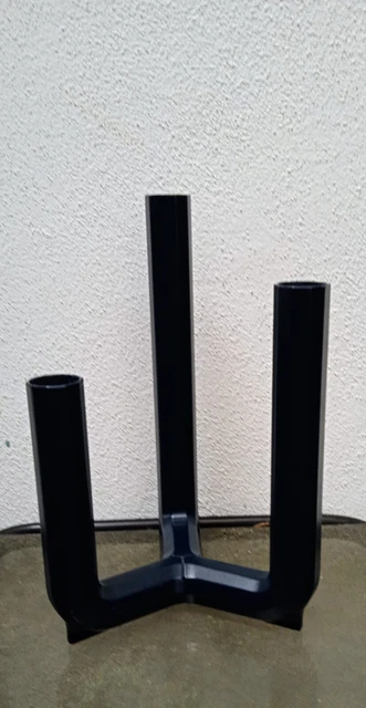 Candelabro Metallo Smaltato Design blu cobalto