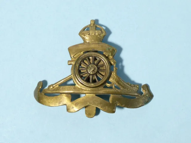 WW2 ROYAL ARTILLERY Rotating Wheel Military Cap Badge UNUSUAL a/f #ESK ...
