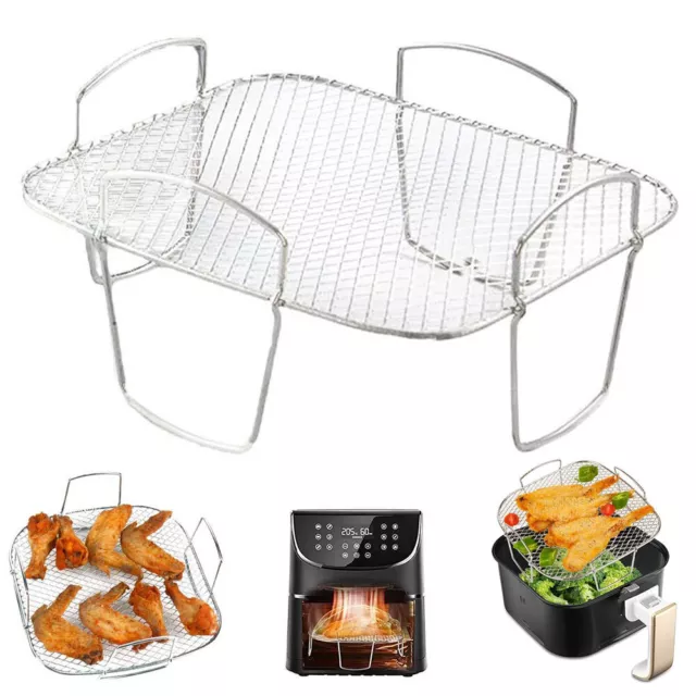 Replacement Basket Stainless Steel Air Fryer Basket for Ninja- SP301,SP351,FT301  Accessories for Heat Air Fry Oven