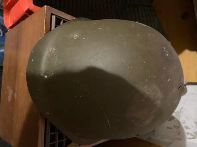 Original sowj. russ. Stahlhelm SSH 39 2. Weltkrieg mit Einschuss Bj. 1940 2