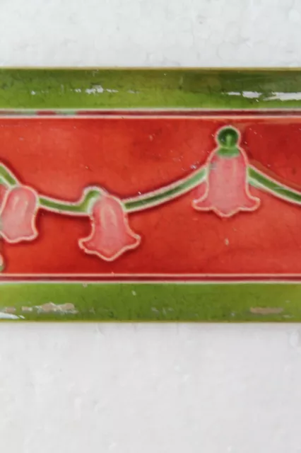 Old Circa 1930 Vintage Artdeco Ceramic Tile Border Made In Japan NH4380 3