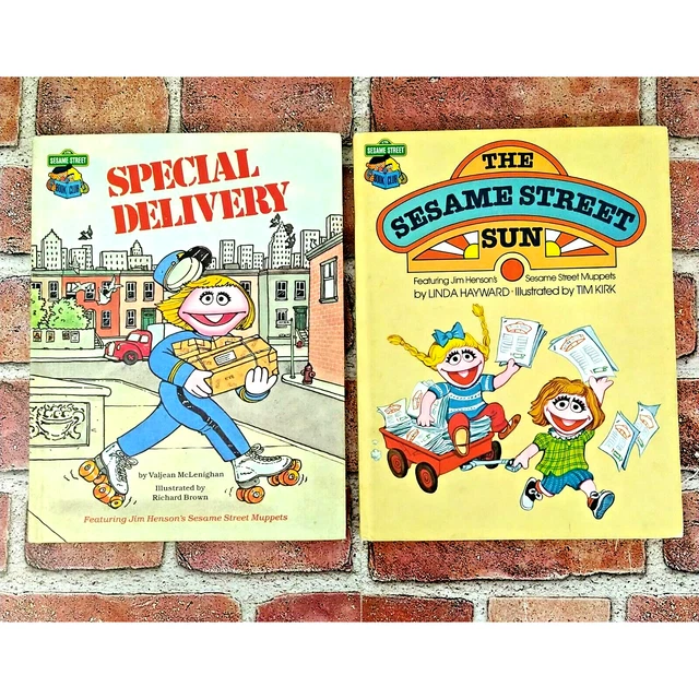 Prairie Dawn - Sesame Street Book Club - Lot of 2 - 1980 1981 Vtg HC CTW