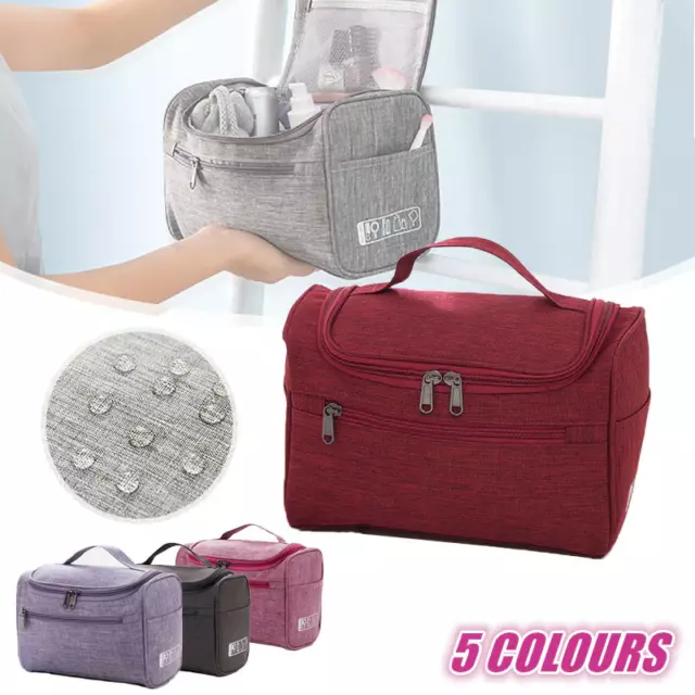 Womens Cosmetic Bag Make Up Case Travel Toiletry Wash Organiser Vanity Nail Box