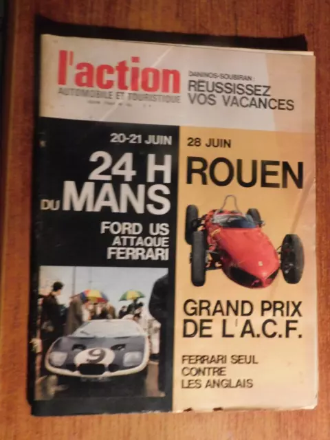 L'Action Automobile N°46 juin 1964 LES ESSARTS 24H Du Mans ESSAI FORD CORSAIR GT