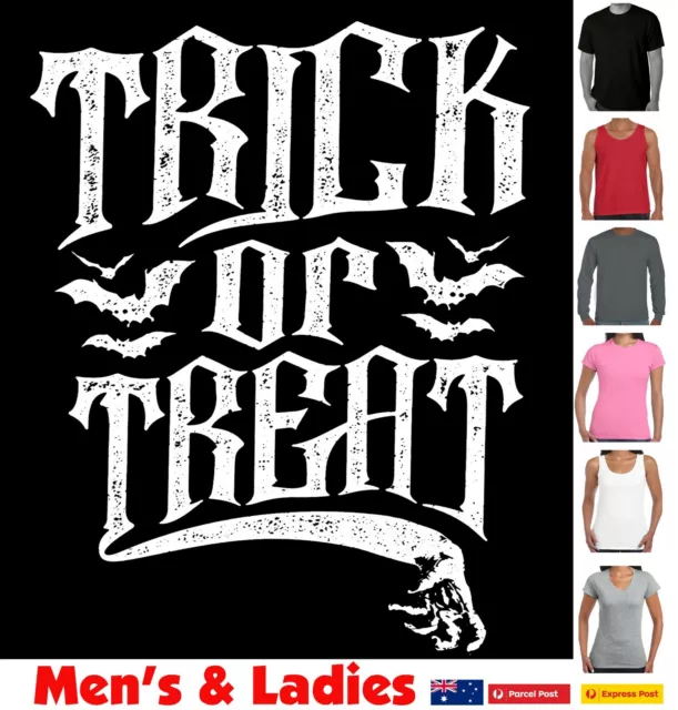 Funny tshirts Trick or Treat T-shirt Halloween t shirts  mens t shirts tee's top