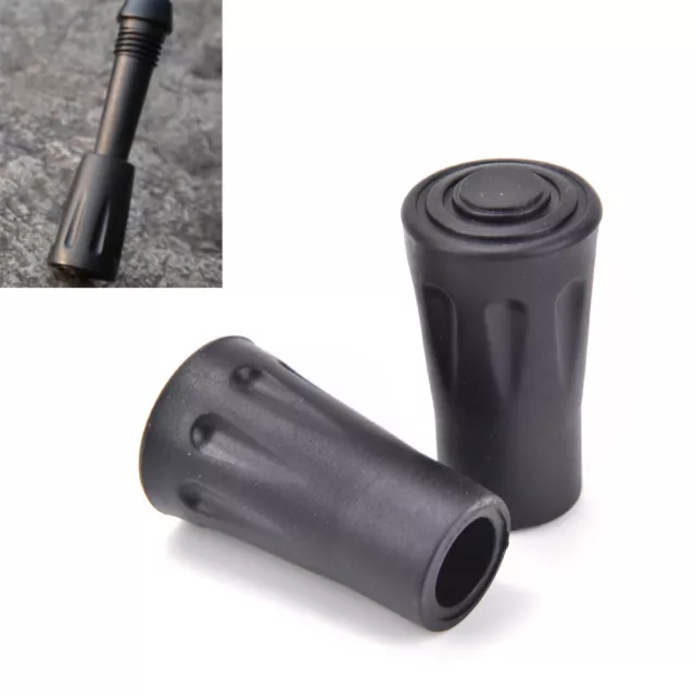 2pcs Outdoor Rubber Tip End Cap Hammers Trekking Pole Hiking SticRSEL