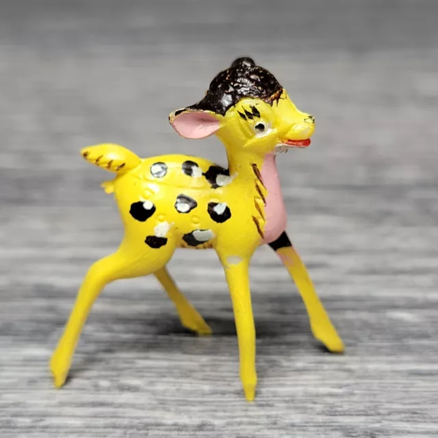 1960’s Louis Marx Disneykins Bambi Walt Disney Tinykins Yellow Miniature Vintage