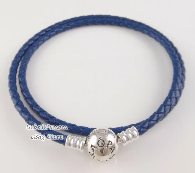 PANDORA - BRACELET double charme cuir marron moments - Boîte