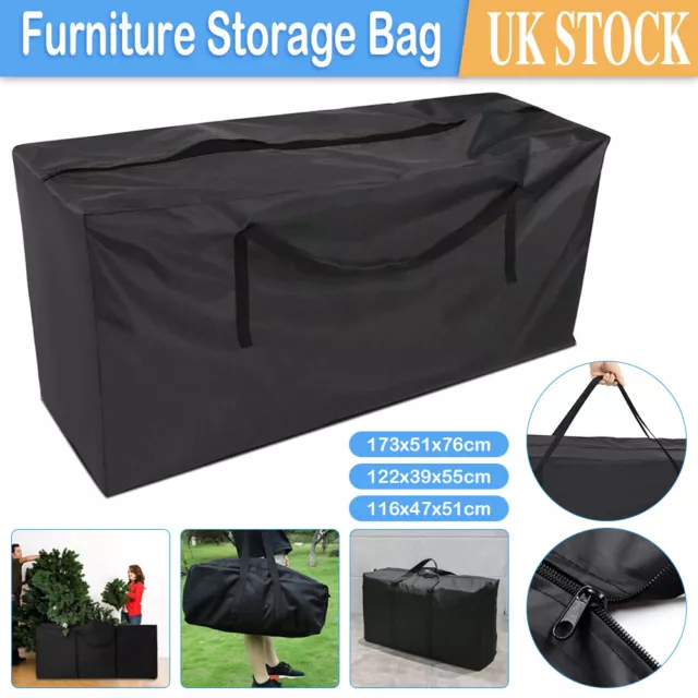 Extra Large Waterproof Heavy Duty Outdoor Garden Furniture Cushion Storage Bag