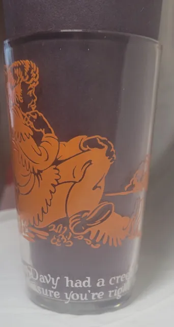 1950s Davy Crockett Hazel Atlas Glass Drinking 5"