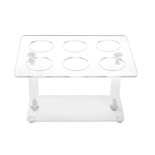 6 Holes Clear Acrylic Ice Cream Stand Ice Cream Cone Cake Display Stand Rack