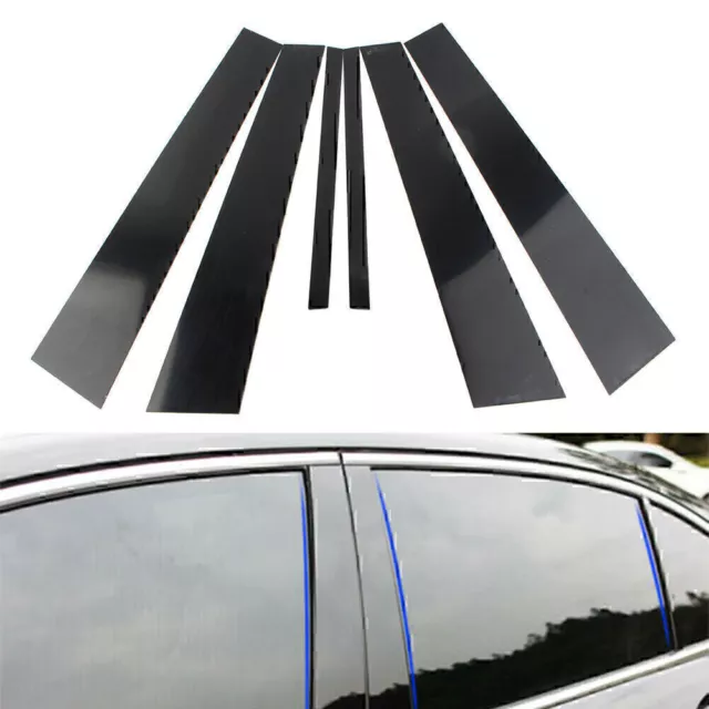 6 Pcs New Car Door Trim Cover Kit Black Pillar Posts For Honda Accord 2008-2012