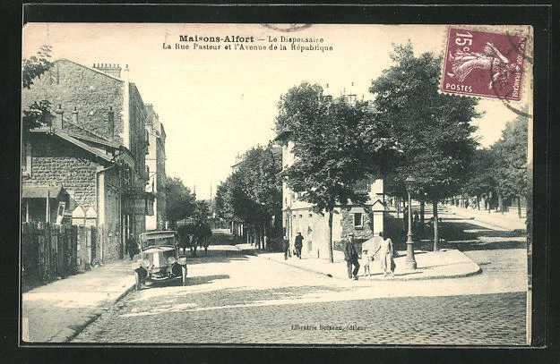 CPA Maisons-Alfort, La Rue Pasteur and Avenue de la République