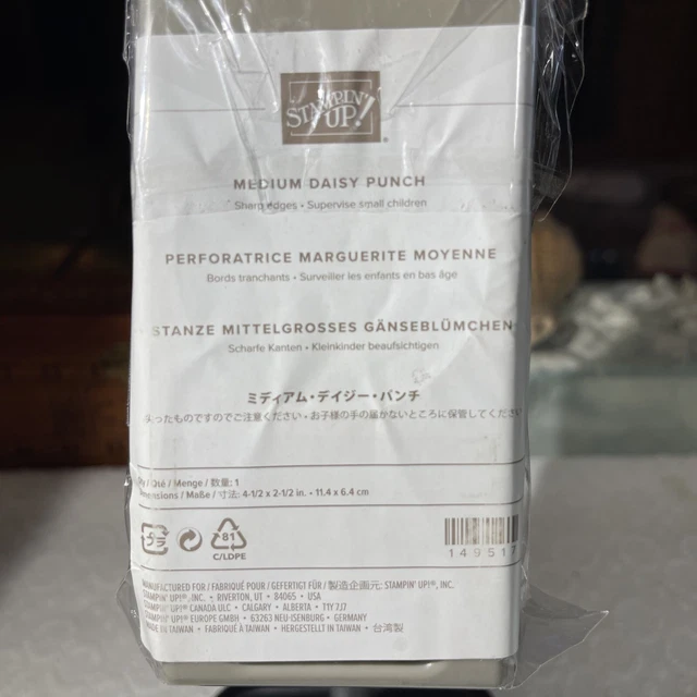 PUNZÓN DE MARGARITA MEDIANO Flor Margaritas Floral Sellado de Fábrica Nuevo
