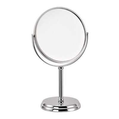 2 Funzione di ingrandimento Specchio per Il Trucco Jullyelegant 828t Specchio per Trucco da Specchio in Metallo Coreano Specchio da Trucco Specchio Rotante da Tavolo 1 Argento 