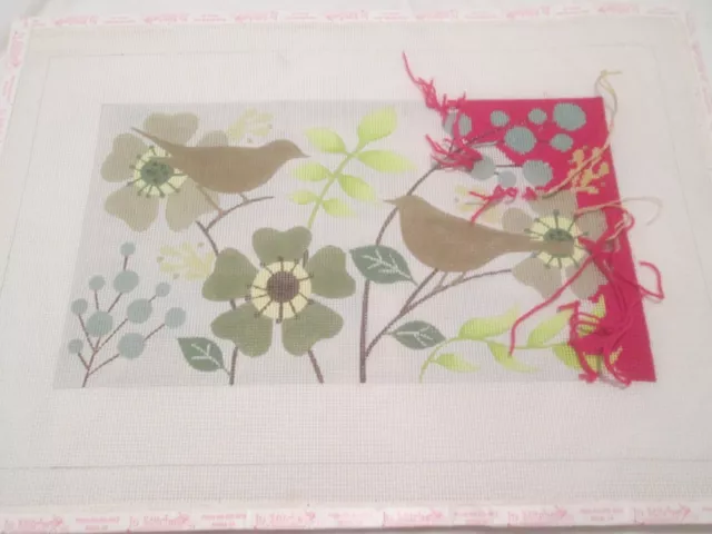 Brown Bird Garden-Melissa Shirley-Handpainted Needlepoint Canvas