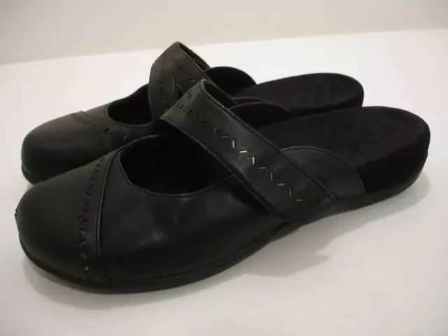 Women's 7 M Vionic Allegra Black May Jane Shoes Mule Clog Slip-On Loafer Slipper