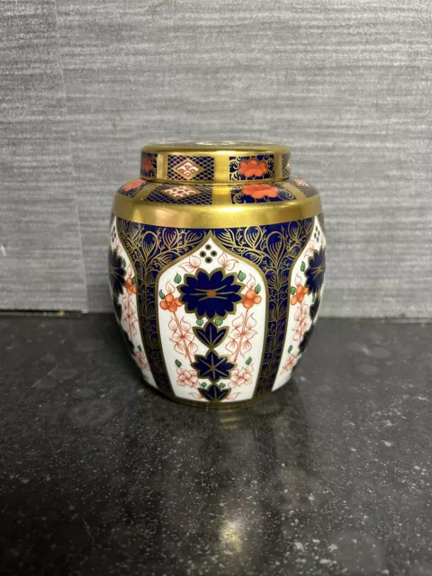 Royal Crown Derby 1128 Old Imari SGB Small Ginger Jar 1st Quality