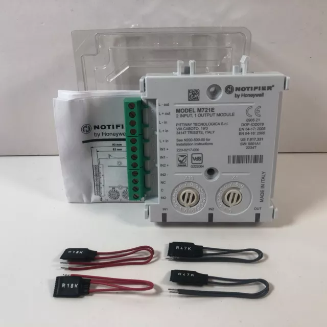 Notifier M721E Analogue Addressable Dual Input Monitor and Single Output Relay