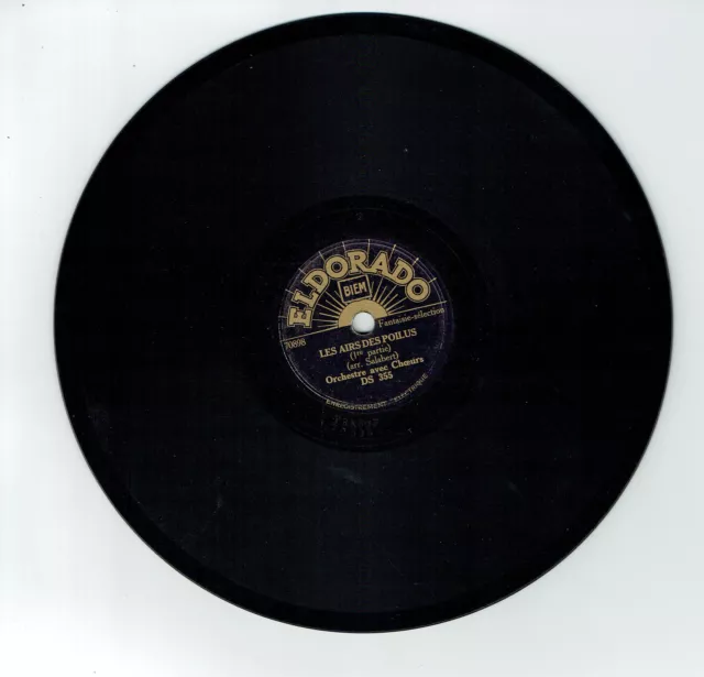 78 RPM 20 CM Los Airs Des Peludos Disco Gramófono Amor Cantado Eldorado 355 Raro