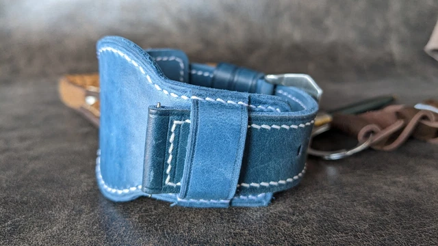 Handmade Watch Band Genuine Leather Bund Strap Vintage Style Cuff 20 22 24 26mm