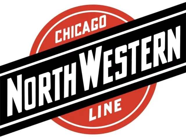 Chicago Northwestern Railway DIECUT NEW 28" Sign USA STEEL XL Size 7 lbs