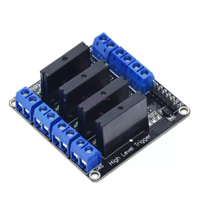 5V 4 Channel SSR G3MB-202P Solid State Relay Module with Resistive Fuse