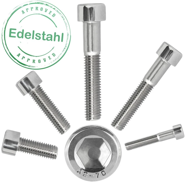 Vite Cilindrica In Acciaio Inox V2A M8 (=8 Mm) Lunghezza Della Vite 35-mm - 25