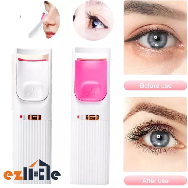 Electric Heated Long Curve Lasting Heat Eyelash Curler Eye Lashes Makeup