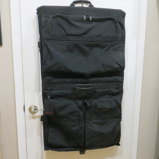 Black Tumi Alpha Ballistic Bifold Garment Bag Suitcase 231D3