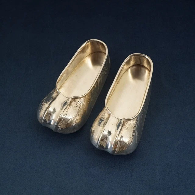 Sterling Silver Baby Shoes Pair - Free Shipping USA