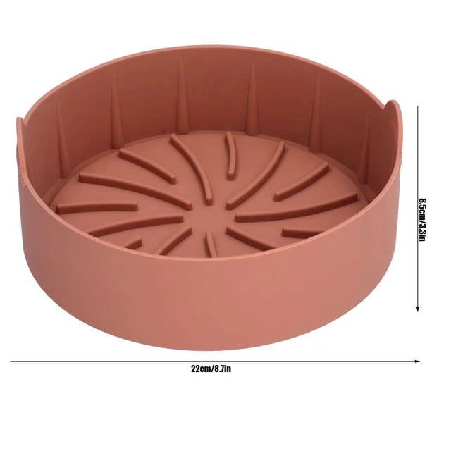 (22CM Tout-en-Un Marron) 02 015 Panier De Friteuse Pot De Silicone De OB