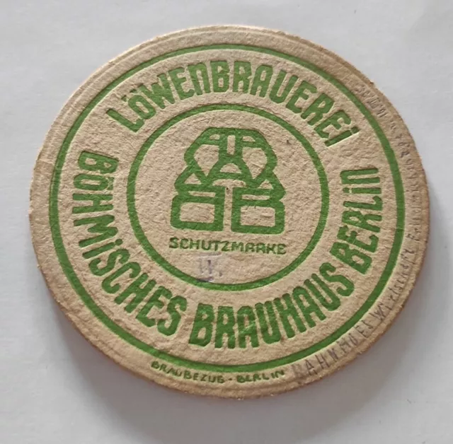 VK Bierdeckel Löwenbrauerei Böhmisches Brauhaus Berlin Impressum VS&RS Braubezug