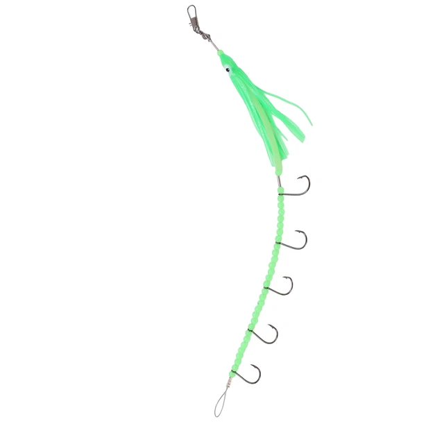 350MM SIMULATION OCTOPUS Squid Swivels String Hooks With Steel Wire 360 ...