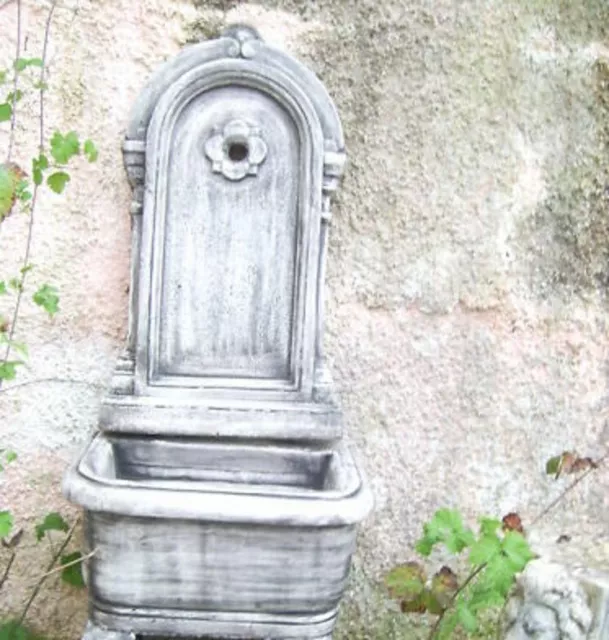 Fontana Da Parete A Muro Arredo Per Giardino Da Esterno In Cemento Marmo Pietra