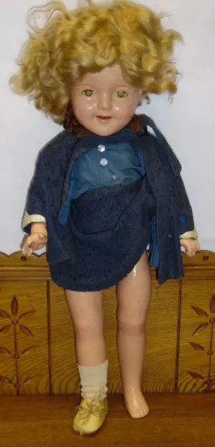 ROUGH Vintage 22" Ideal Composition Shirley Temple Doll