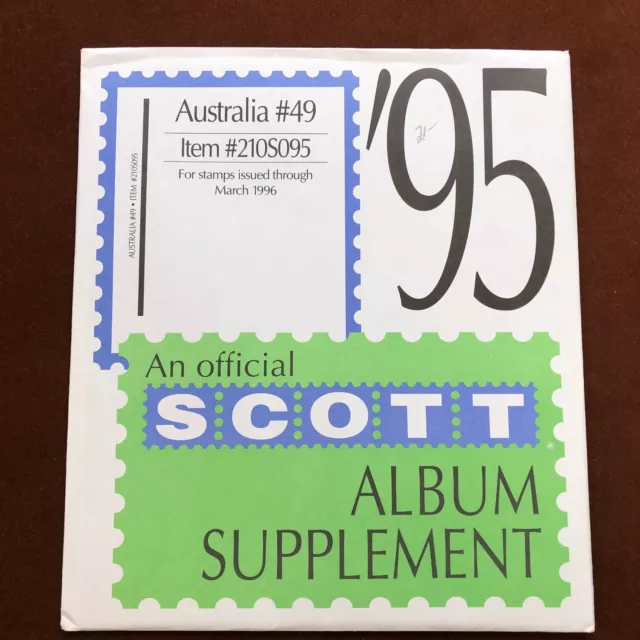 Australia 1995 Supplement # 49 Scott Specialty Stamp Album Pages 210S095