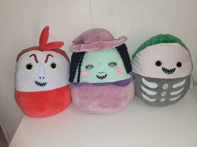 Squishmallows Nightmare Before Christmas 8' Plush Stuffed Animals, Set Of 3 - Lock, Shock & Barrel - Squishy Soft Halloween Plush Toy For Kids - Age 2+