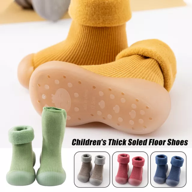 Baby Boy Girls Slipper Socks Kids Winter Toddler Anti-slip Sock Floor Shoes Warm