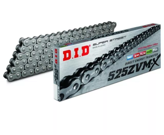 DID 525ZVM-X S&S 112 maglie aperta incl. lucchetto rivetto anello X