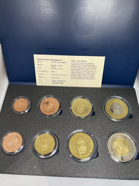 Coffret  Collection 8 PIECES EURO ESSAI SLOVÉNIE 2002 Série Limitée 30.000 Neuf