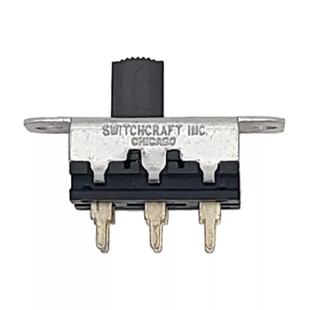 Switchcraft DPDT Slide Switch 3A @ 125VAC, 1.5A @ 250VAC, 0.5A @ 125VDC (5 Pack)