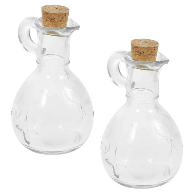 2 Pcs Bouteille D'huile En Verre Distributeur De Cuisine Castor