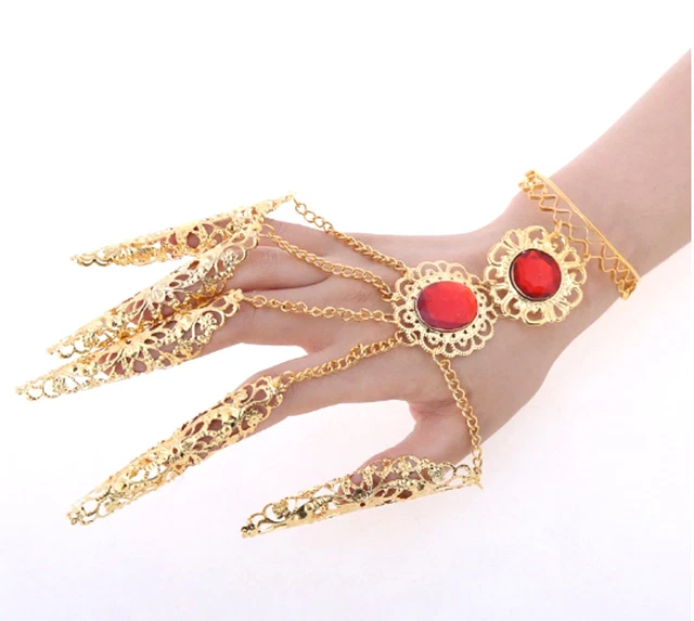 Chain Bracelet Bangle Designer Vintage Hand Jewellery Belly Dancers Dancing Gold