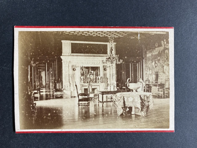 Tirage Albuminé Vintage Dunkerque 1885 - Intérieur Du Kursaal, 21x27 Cm