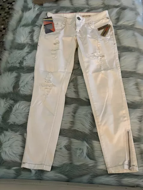 DKNY City Extreme Skinny Jean Stretch White size: (11) 30 Juniors  NWT