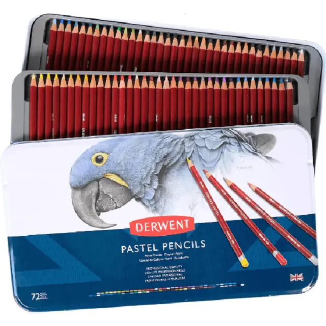 NEW 72 Derwent Pastel Colour Pencils Tin Professional