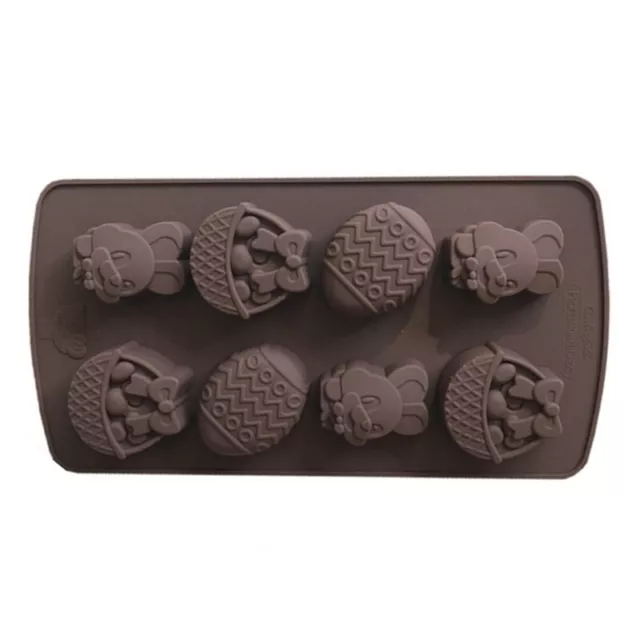 8 Cavity Easter Eggs Chocolate Silicone Mold Candy Cookie Cake Ice Cube