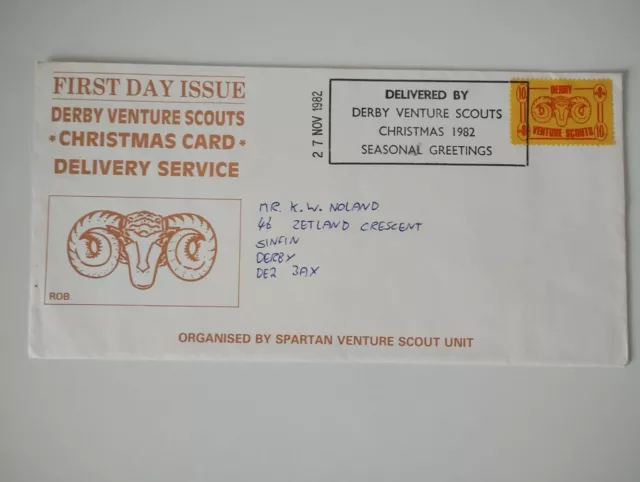 27/11/1982 Derby Venture Scouts First Day Cover Stamp